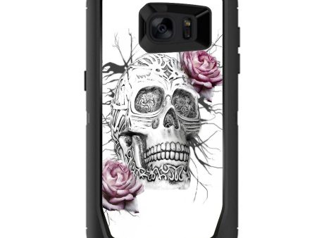 Roses In Skull Otterbox Defender Samsung Galaxy S7 Edge Skin Online now