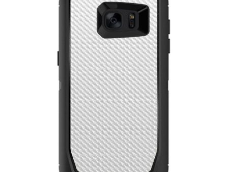 White Carbon Fiber Graphite Otterbox Defender Samsung Galaxy S7 Edge Skin on Sale