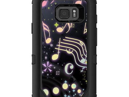 Colorful Music Notes Otterbox Defender Samsung Galaxy S7 Active Skin Fashion