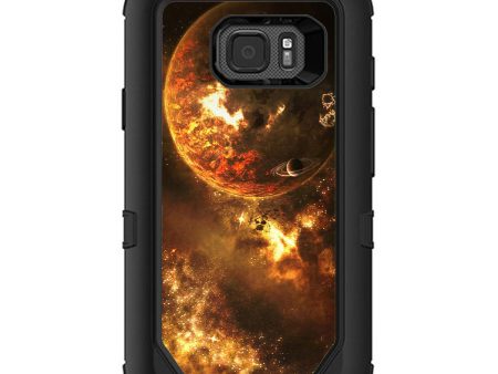 Planets Fire Saturn Rings Otterbox Defender Samsung Galaxy S7 Active Skin For Discount