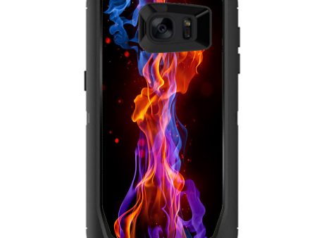 Neon Smoke Blue, Orange, Purple Otterbox Defender Samsung Galaxy S7 Edge Skin Sale