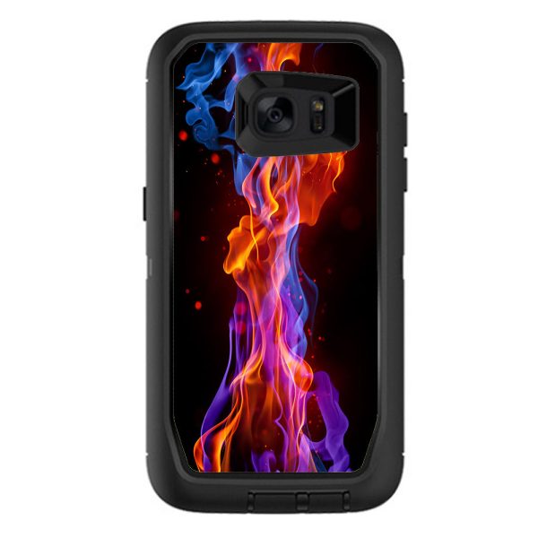 Neon Smoke Blue, Orange, Purple Otterbox Defender Samsung Galaxy S7 Edge Skin Sale