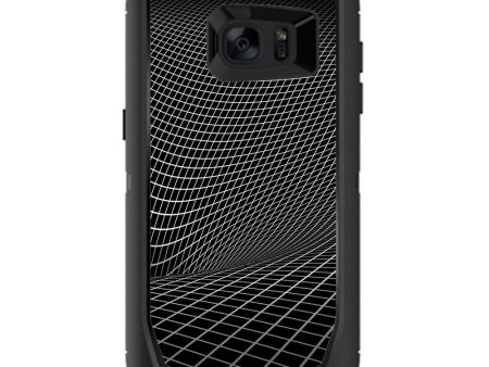 Abstract Lines On Black Otterbox Defender Samsung Galaxy S7 Edge Skin Online Sale