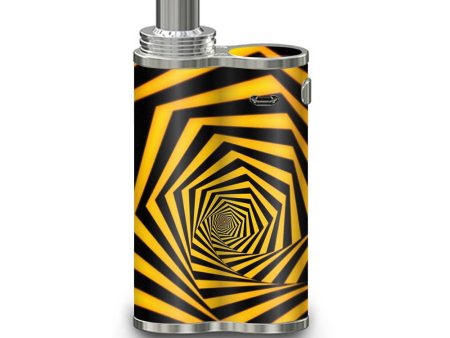 Black Yellow Trippy Pattern eLeaf iJustX Skin Cheap