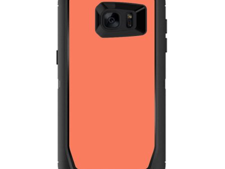 Solid Salmon Color Otterbox Defender Samsung Galaxy S7 Edge Skin Sale