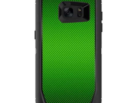 Lime Green Carbon Fiber Graphite Otterbox Defender Samsung Galaxy S7 Edge Skin Online Sale