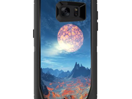 Moon Over Mountains Otterbox Defender Samsung Galaxy S7 Edge Skin For Sale