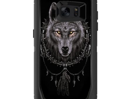 Wolf Dreamcatcher Back White Otterbox Defender Samsung Galaxy S7 Edge Skin For Sale