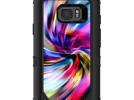 Color Swirls Trippy Otterbox Defender Samsung Galaxy S7 Active Skin For Cheap