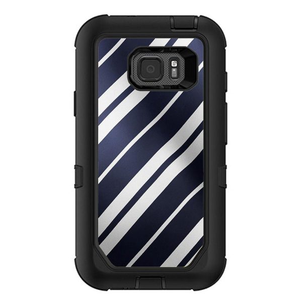 Black White Stripes Otterbox Defender Samsung Galaxy S7 Active Skin For Cheap