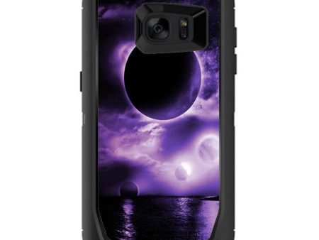 Eclipsed Moon Purple Sky Otterbox Defender Samsung Galaxy S7 Edge Skin on Sale