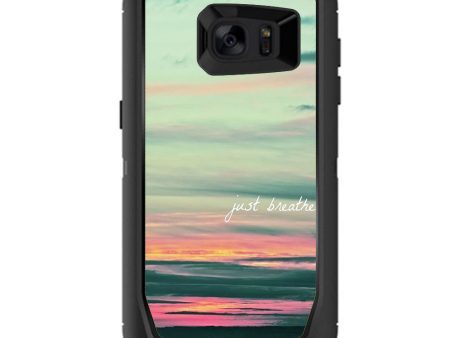 Just Breathe Sunset Scene Otterbox Defender Samsung Galaxy S7 Edge Skin For Cheap