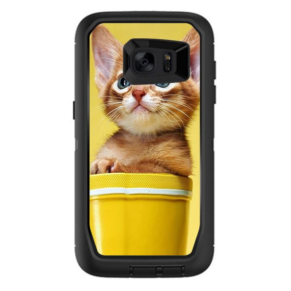 Cute Meng Kitten Otterbox Defender Samsung Galaxy S7 Edge Skin Fashion