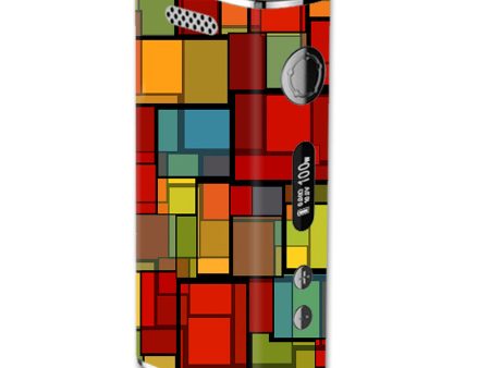 Abstract Colorful Square Pattern eLeaf iStick 100W Skin Cheap