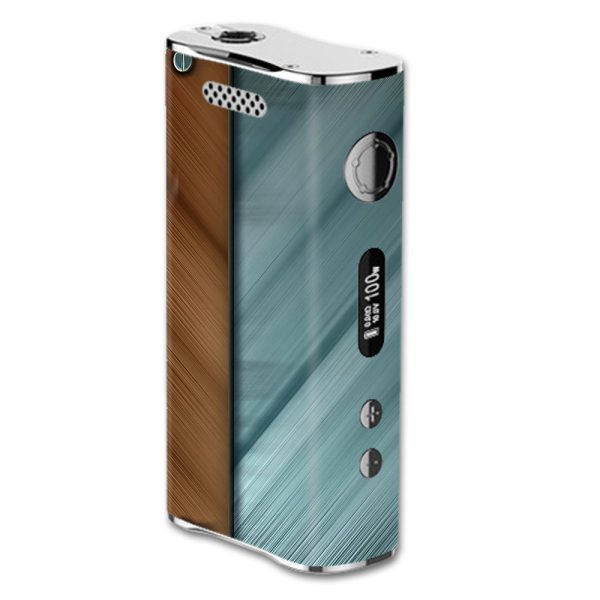 Blue Brown Rivets Metal Panel eLeaf iStick 100W Skin For Sale