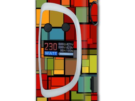 Abstract Colorful Square Pattern Sigelei Kaos Spectrum Skin Online Hot Sale