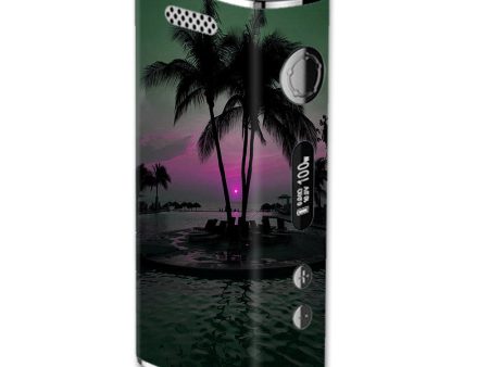 Sunset Tropical Paradise Poolside eLeaf iStick 100W Skin Discount