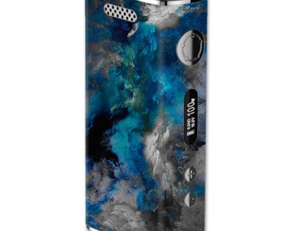 Blue Grey Painted Clouds Watercolor eLeaf iStick 100W Skin Online Sale